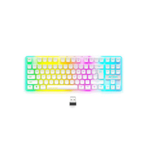 Ant Esports MK720 Pro V2 Wireless TKL RGB Gaming Membrane Keyboard – White