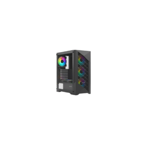 Ant Esports ICE 270M 6F Mid Tower (ATX/m-ATX/m-ITX) Black Cabinet with 6 x 120mm Static RGB Fans