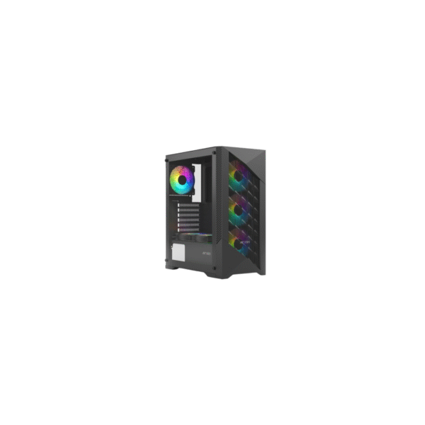 Ant Esports ICE 270M 6F Mid Tower (ATX/m-ATX/m-ITX) Black Cabinet with 6 x 120mm Static RGB Fans