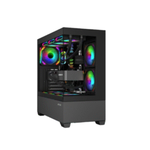 Ant Esports Crystal Z3 Mid-Tower Computer Case – Gaming Cabinet – Black