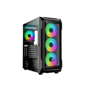 Ant Esports ICE-410TG Mid Tower ARGB Gaming Cabinet Black