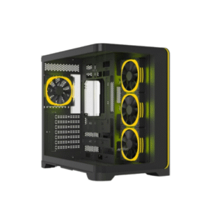 Ant Esports Crystal ARC Mid Tower (ATX/m-ATX/m-ITX) Black Cabinet with 4 x 120mm ARGB FANs