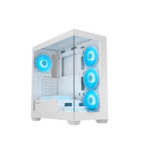 Ant Esports Crystal X7 ATX Computer Case/Gaming Cabinet with Type-C – White