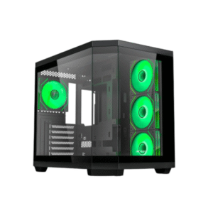 Ant Esports Crystal X11 Mid-Tower High End Gaming Cabinet – Black with Pre-Installed 4 x 120 mm ARGB Fans